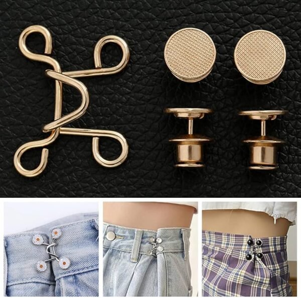 Women Summer Tight Waist Adjusting Skirt Pin Fixed Clothes