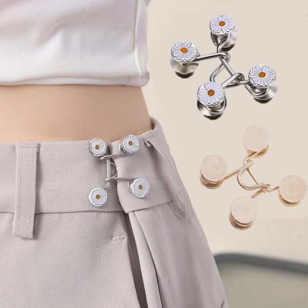 Women Summer Tight Waist Adjusting Skirt Pin Fixed Clothes