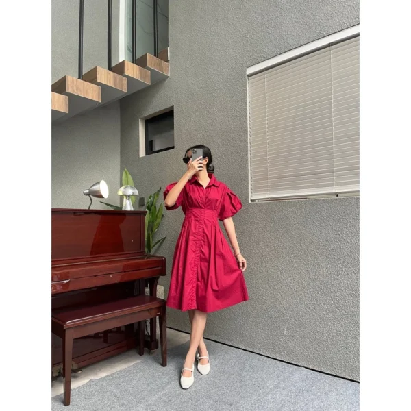 id-11134207-7ra0m-md74dpwo7vhj02.webp Lauren Dress Women s Office Wear with Collar Poplin Material Dress Woman Dress Plus Size