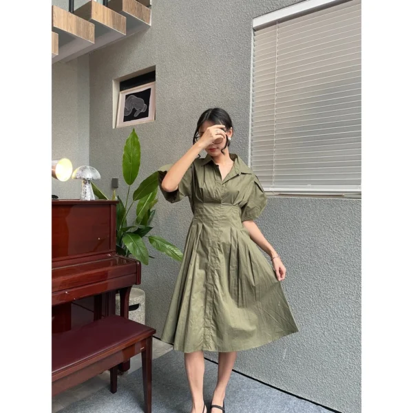 id-11134207-7ra0q-md74dpwodhrbc1.webp Lauren Dress Women s Office Wear with Collar Poplin Material Dress Woman Dress Plus Size