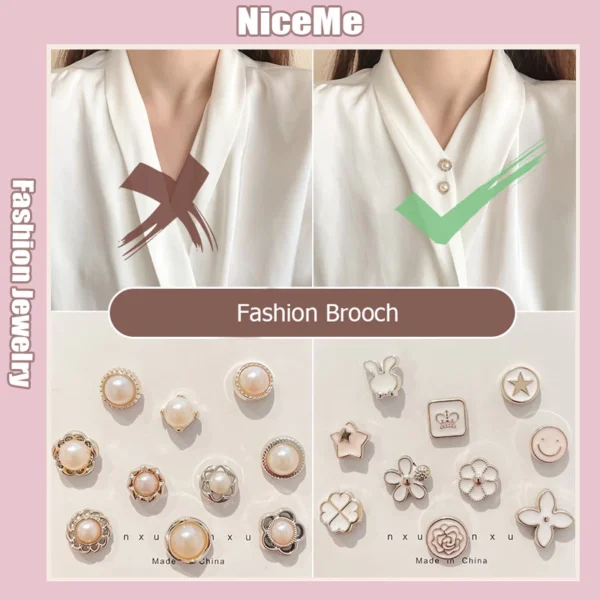Brooch Fixed Clothes Pin Korean Waist Buckle Fashion Badge Pin Tudung Kerongsang