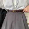 Women Fashion Belt Retro PU Small Belt Versatile Decoration For Skirts And Jeans