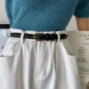 Women Fashion Belt Retro PU Small Belt Versatile Decoration For Skirts And Jeans