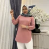 Women s Long Sleeve Oval Top Modern Premium 20s Combed Cotton Casual Clothes for Women