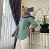 Women s Long Sleeve Oval Top Modern Premium 20s Combed Cotton Casual Clothes for Women