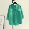sg-11134201-7rfgg-m9tk8fbjz9uq3e.webp Blouse Women European station Corduroy shirt Korean Style latest women loose casual cardigan shirt
