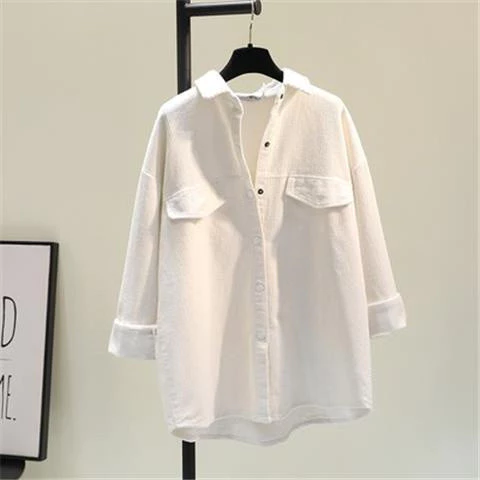 sg-11134201-7rfgt-m9tk8d8308yka1.webp Blouse Women European station Corduroy shirt Korean Style latest women loose casual cardigan shirt
