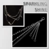 Hip Belt Chain Pants Women Metal Charm Star 3 Tier Retro Hip Hop Waist