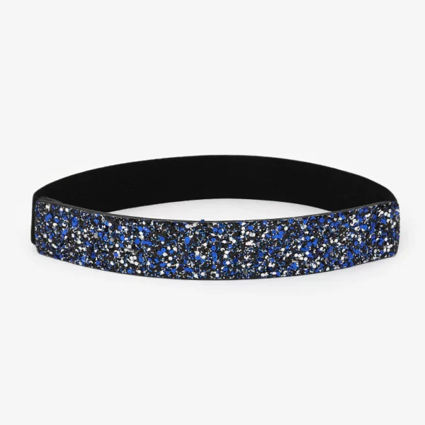 Women Bling Rhinestone Encrusted full Diamond elastic waistband Versatile Evening Dress Crystal Belt